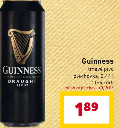 Guinness tmavé pivo