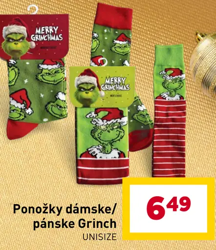 Ponožky dámske/pánske Grinch
