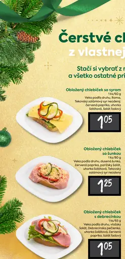 Obložený chlebíček so šunkou