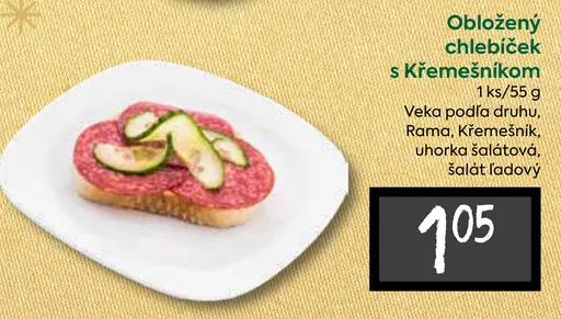 Obložený chlebíček s Krémešnikom