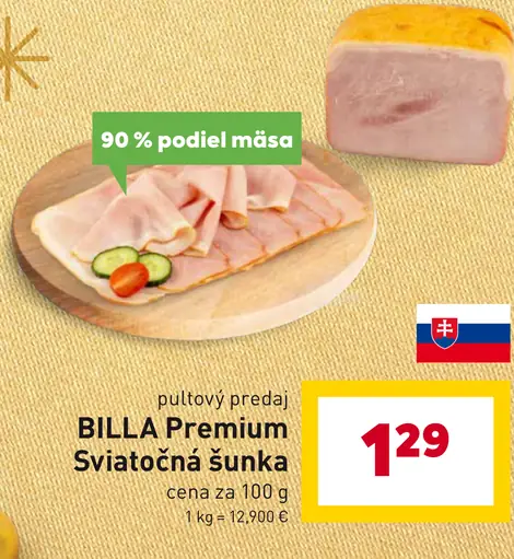 BILLA Premium sviatočná šunka