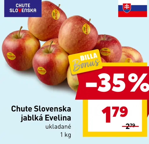 Chute Slovenska jablká Evelína