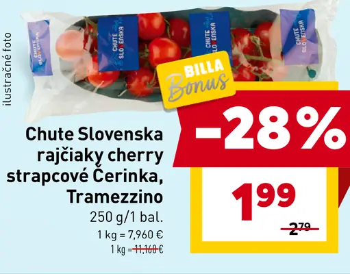 Chute Slovenska rajčiaky cherry strapcové Čerinka