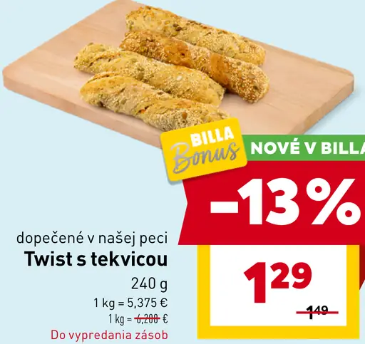 Twist s tekvicou pečivo