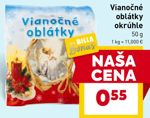 Vianočné oblátky okrúhle