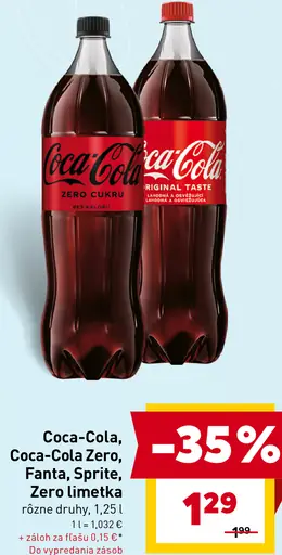 Coca-Cola, Coca-Cola Zero, Fanta, Sprite, Zero Lime