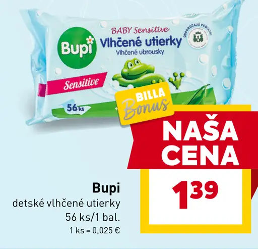 Bupi detské vlhčené utierky