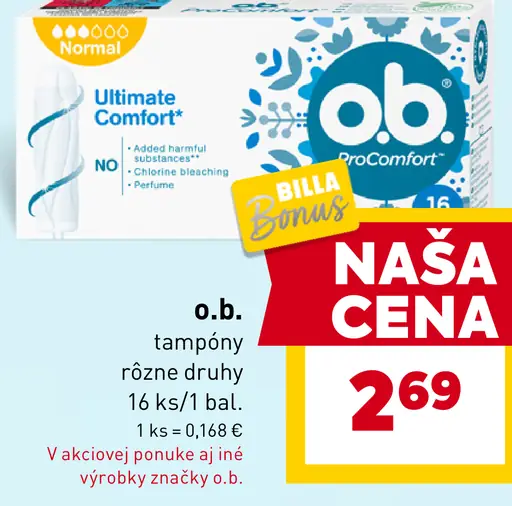 O.b. tampóny