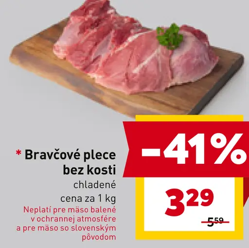 Bravčové plece bez kosti