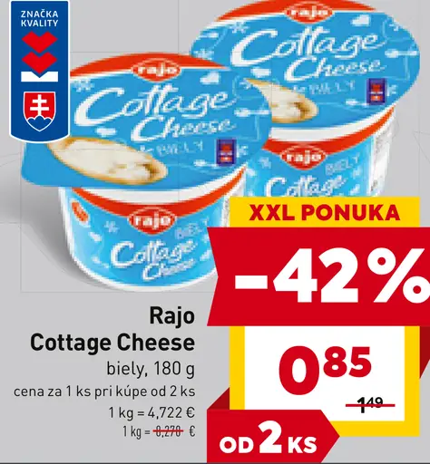 Rajo Cottage Cheese biely