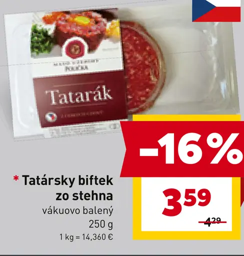 Tatársky biftek zo stehna XXL