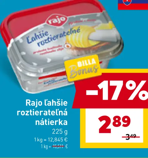 Rajo Ľahšie roztierateľná nátierka