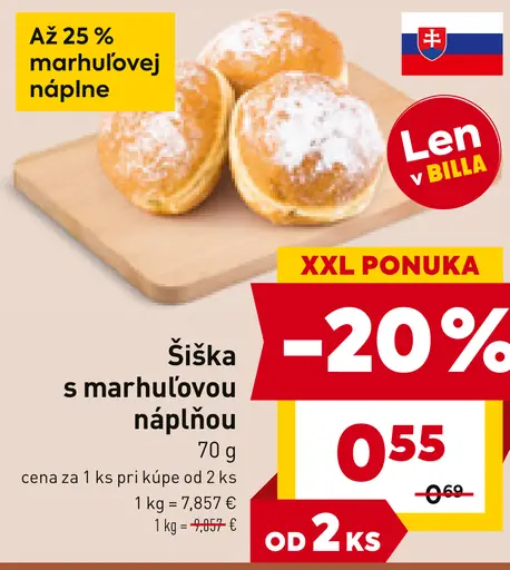 Šiška s marhuľovou náplňou