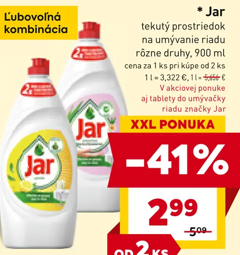 Jar tekutý prostriedok na umývanie riadu