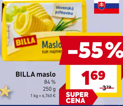 BILLA maslo 84%