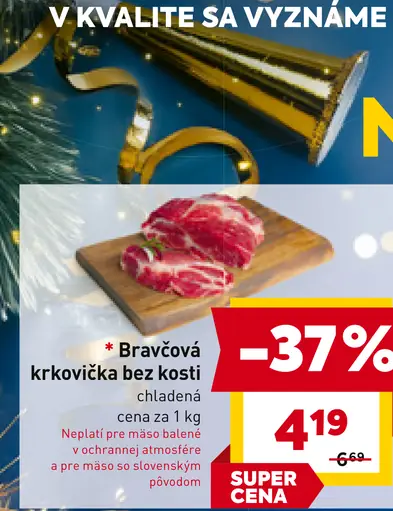 Bravčová krkovička bez kosti, plátky