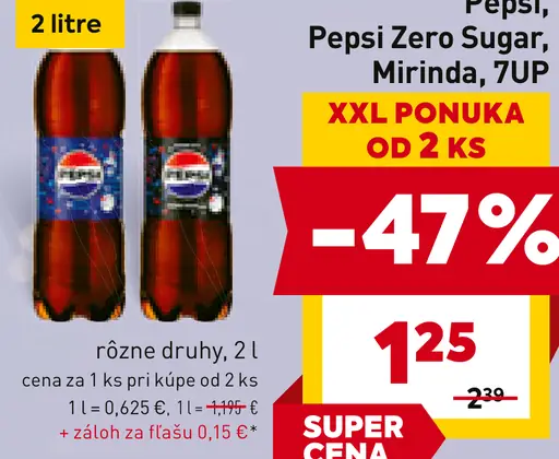 Pepsi, Pepsi Zero Sugar, Mirinda, 7UP