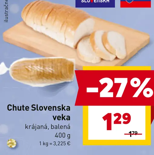 Chute Slovenska veka krájaná, balená