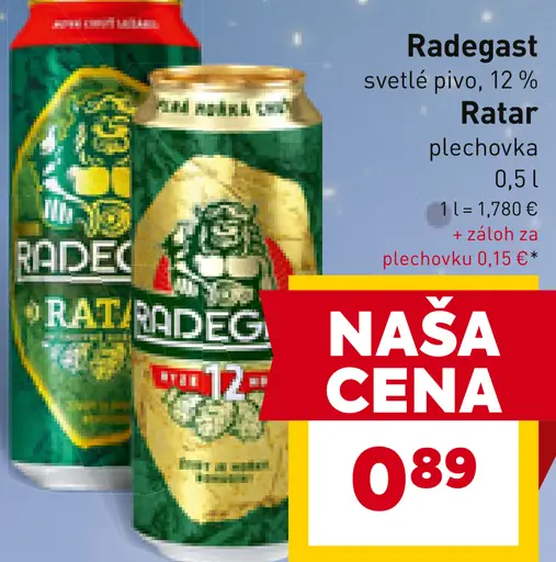Radegast plechovka