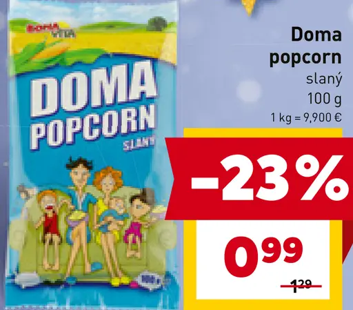 Doma popcorn slaný