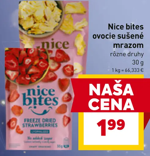 Nice bites ovocie sušené mrazom