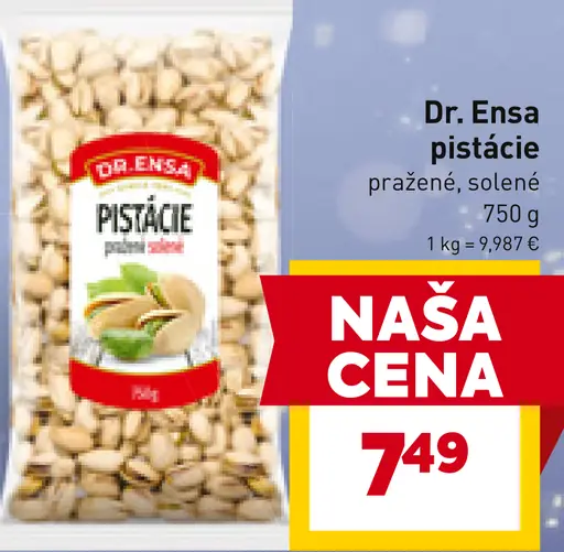 Dr. Ensa pistácie pražené solené
