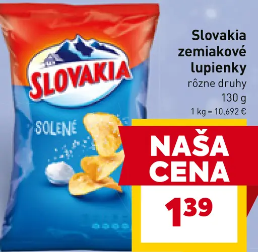 Slovakia zemiakové lupienky solené