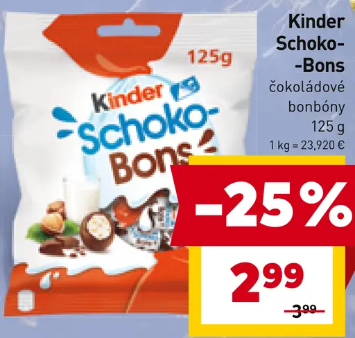Kinder Schoko-Bons čokoládové bonbóny