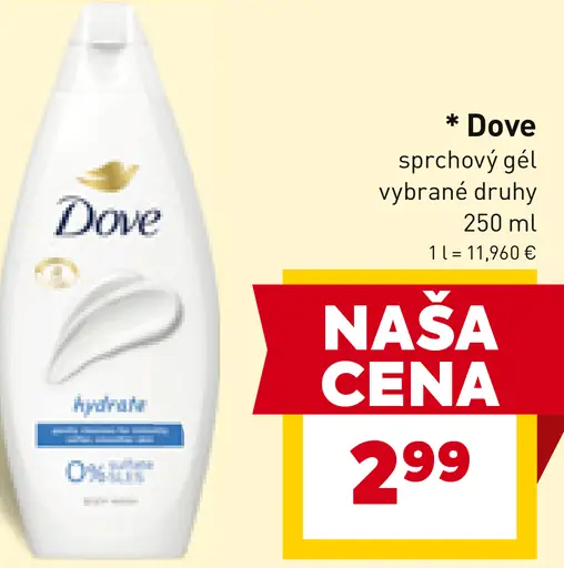 Dove sprchový gél vybrané druhy