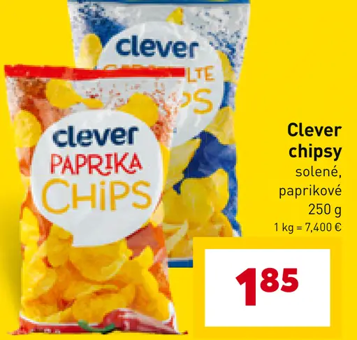 Clever paprika chipsy slané paprikové