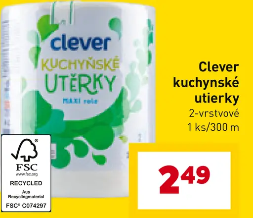 Clever kuchynské utierky 2-vrstvové