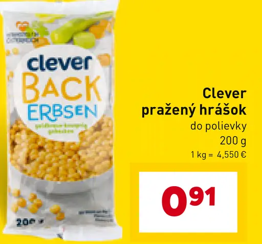 Clever pražený hrášok do polievky