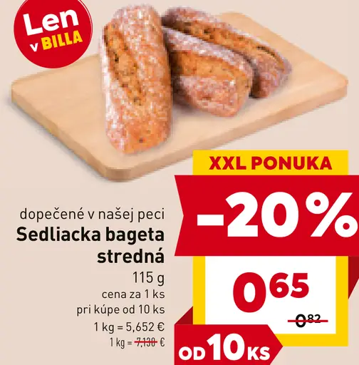 Sedliacka bageta stredná