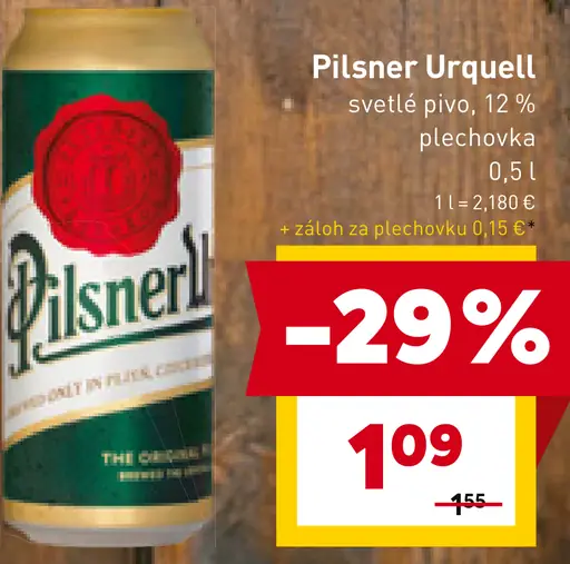 Pilsner Urquell svetlé pivo