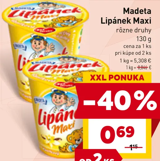 Madeta Lipánek Maxi jogurtový dezert