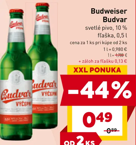 Budweiser Budvar svetlé pivo plechovka
