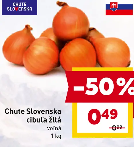 Chute Slovenska cibuľa žltá voľná