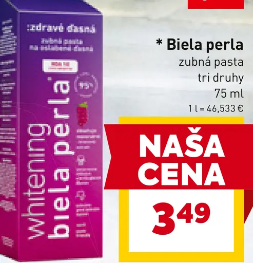 Zdravá dáseň Biela perla zubná pasta