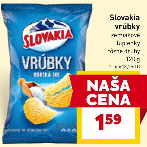 Slovakia Vrúbky zemiakové lupienky rôzne druhy