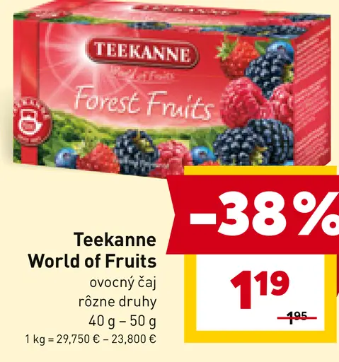 Teekanne World of Fruits ovocný čaj rôzne druhy