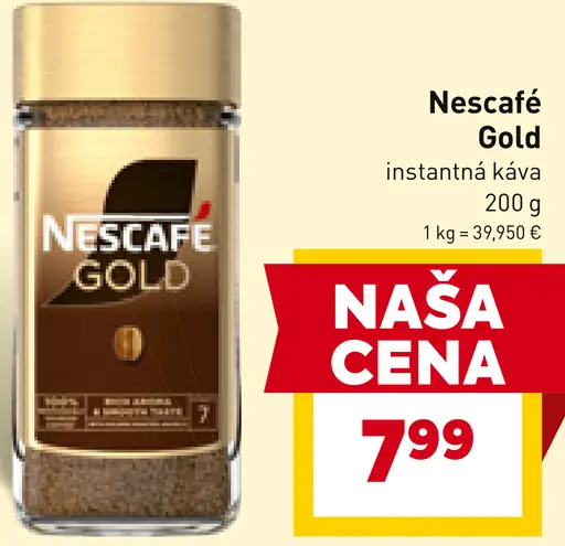 NESCAFÉ GOLD, instantná káva