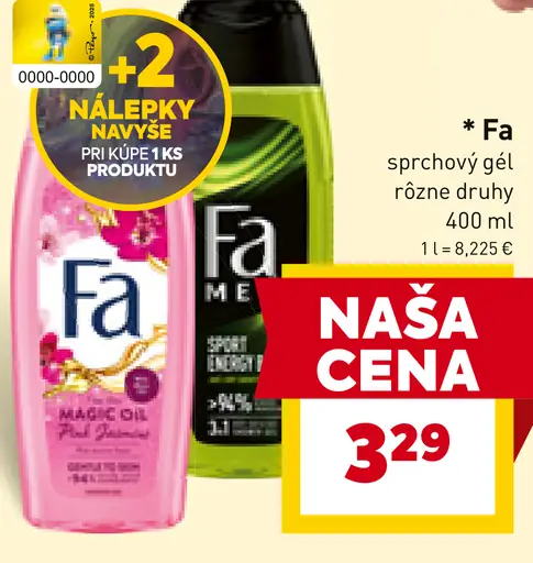 Fa sprchový gél rôzne druhy