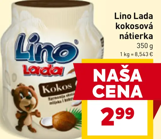 Lino Lada Mliečna nátierka s kokosom