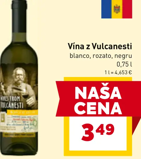 Víno z Vulcanesti blanco, rozato, negru