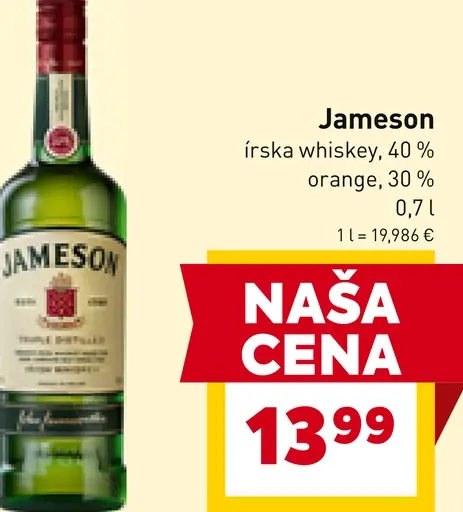 Jameson Orange írská whiskey Orange