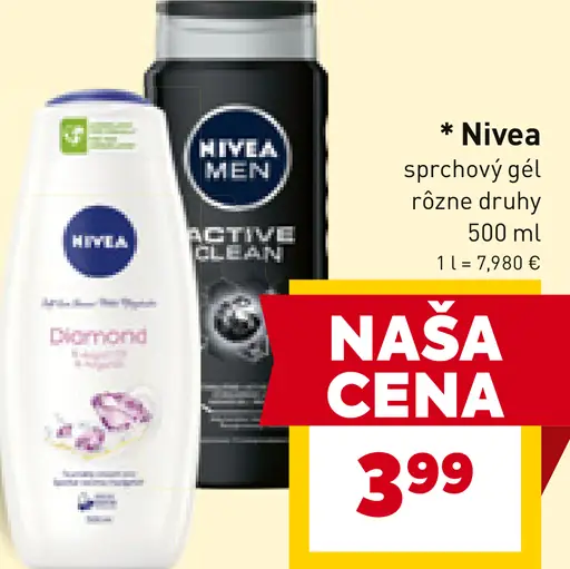 Nivea sprchovací gél rôzne druhy