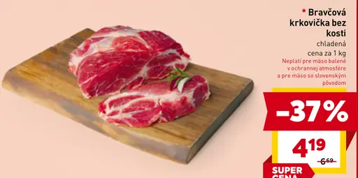 Bravčová krkovička bez kosti chladená