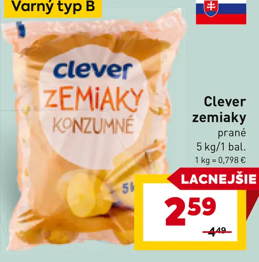 Clever zemiaky konzumné varný typ B
