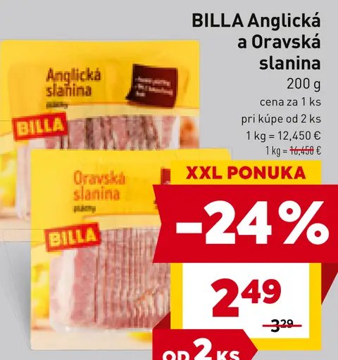 BILLA Anglická slanina