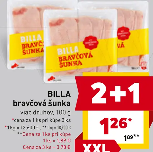 BILLA bravčová šunka